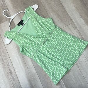 Polka Dot Blouse vintage sleeveless top womens Green (small) retro y2k kidcore